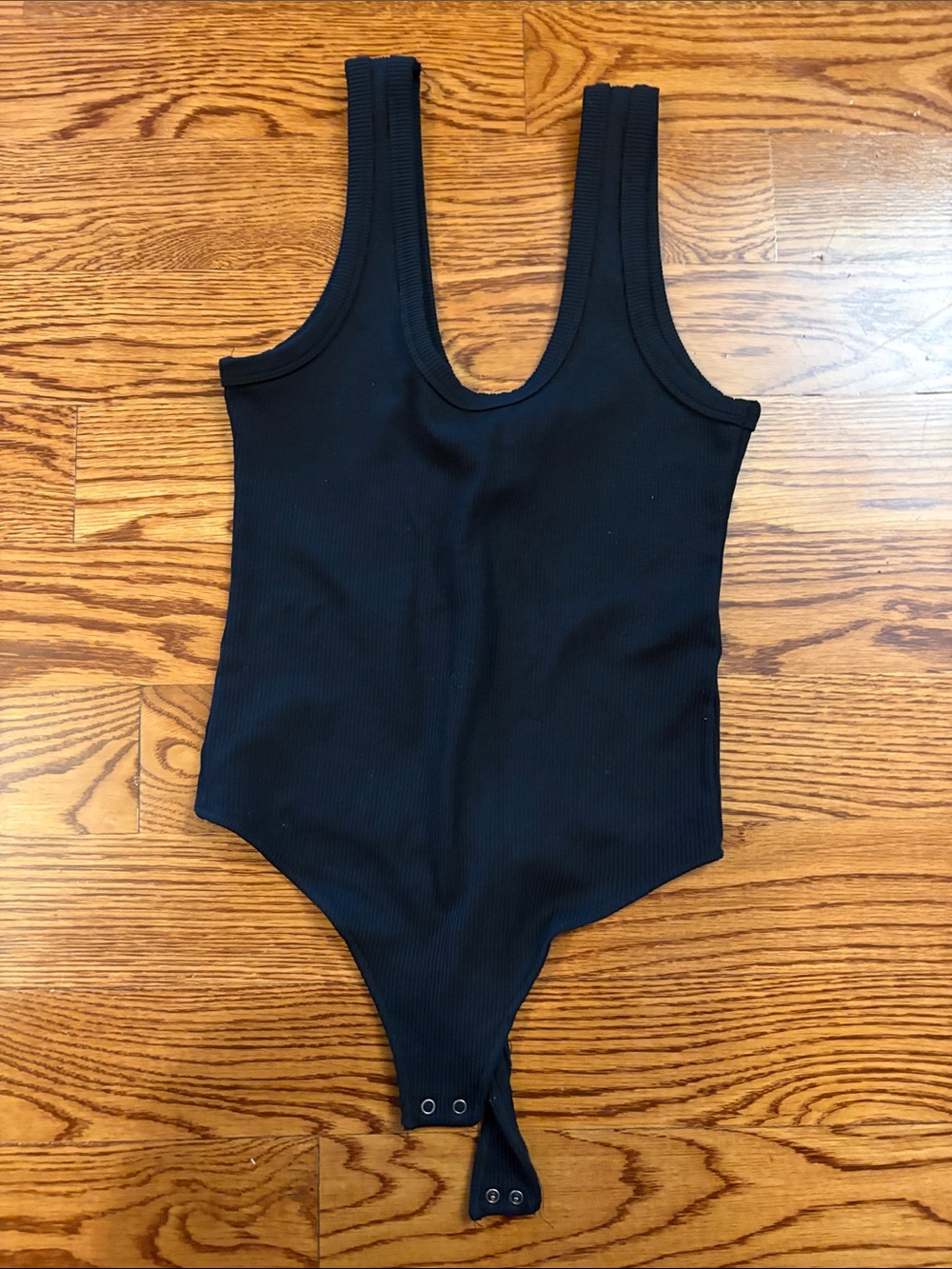 Abercrombie & Fitch Soft Collection Bodysuit black XS ribbed stretch
